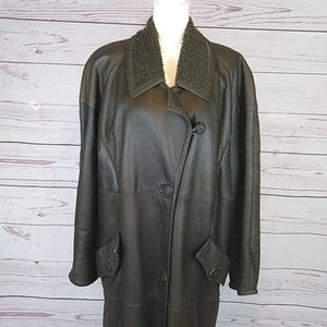 SALE!  Faux Leather Coat (was $59)